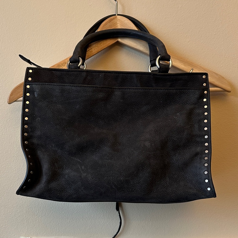 Rebecca Minkoff Black Tote with Silver Studs - Picture 4 of 5